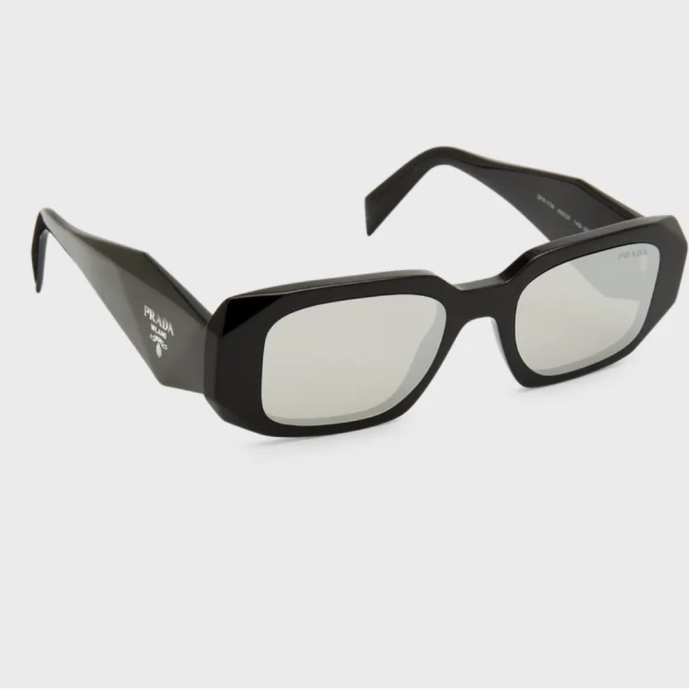Prada™ PR 17WS 1AB2B0 49 - Black with Mirrored Lenses